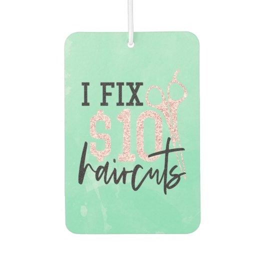 グリッターIヘアカット$10を修正 カーエアーフレッシュナー (正面)