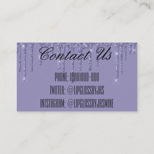 グリッターLipgloss名刺 名刺 (裏面)