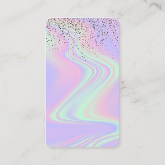 グリッターOpal Connect with UsソーシャルメディアQRコード 名刺 (裏面)