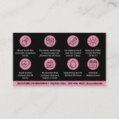 グリッターPink Brows AfterCare PMU Browの指示 名刺 (裏面)