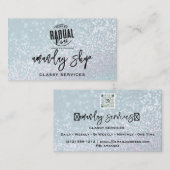 グリッターQRコードロゴオンラインショップアクアウォーター 名刺 (正面/裏面)