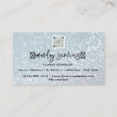 グリッターQRコードロゴオンラインショップアクアウォーター 名刺 (裏面)