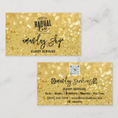 グリッターQRコードロゴオンラインショップゴールデングリッター 名刺 (正面/裏面)