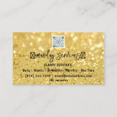 グリッターQRコードロゴオンラインショップゴールデングリッター 名刺 (裏面)