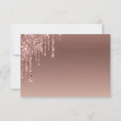 グリッターRSVP 50thピンクの誕生日パーティー 出欠カード (裏面)