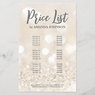 グリッターSparkleクリーミーな価格リスト チラシ