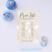 グリッターSparkleクリーミーな価格リスト チラシ (シングル)