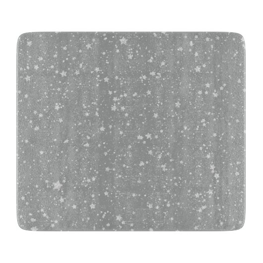 グリッターStars4 -銀 カッティングボード (正面)