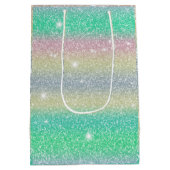 グリッターUnicornテクスチャ ミディアムペーパーバッグ (裏面)