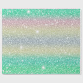 グリッターUnicornテクスチャ ラッピングペーパー (フラット)