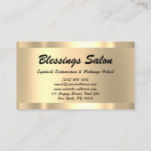 グリッターVIP金ゴールドフレームイベントプランナー発光バス 名刺 (裏面)