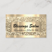 グリッターVIP金ゴールドフレームイベントプランナー発光バス 名刺 (正面)