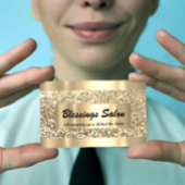 グリッターVIP金ゴールドフレームイベントプランナー発光バス 名刺