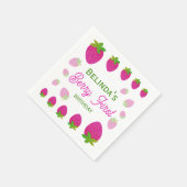 グリッターY2Kストロベリーベリー第1誕生日 スタンダードカクテルナプキン (角)