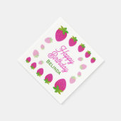 グリッターY2Kストロベリーベリー誕生日 スタンダードカクテルナプキン (角)