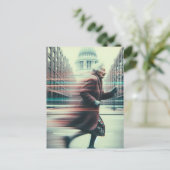 グリッチおもしろいかわいいグラニー走ズ ポストカード (スタンド正面)