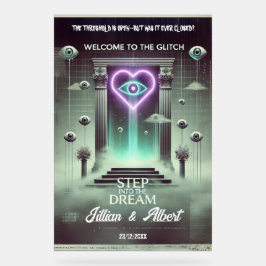 ✨ 「グリッチをステップスルー」 Weirdcoreへようこそ アクリルサイン