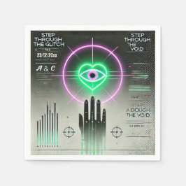 🖤 「グリッチを踏み抜け」ワイルドコアナプキン🖤 スタンダードカクテルナプキン