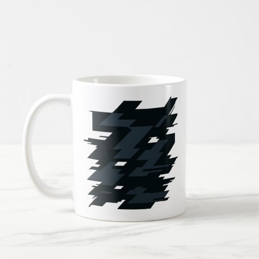 グリッチアート クラシックマグ コーヒーマグカップ (左)