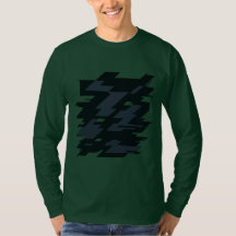 グリッチアート メンズ ロングスリーブTシャツ