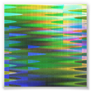 グリッチアートVAPORWAVE審美的アナログ障害 フォトプリント           