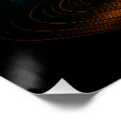 グリッチウェーブ・サウンド・アートに浮かぶ宇宙飛行士 ポスター (コーナー)