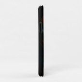 グリッチウェーブ・サウンド・アートに浮かぶ宇宙飛行士 Case-Mate iPhoneケース (裏面/右)