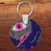 グリッチエステティックコミックホラードードルキーチェーン キーホルダー (正面)