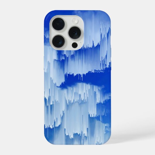 グリッチサンセット風景デコレーション iPhoneケース (裏面)