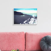 グリッチビーチインMundesley, UK by Alexandra調理師 キャンバスプリント (インサイチュ (リビング))