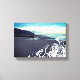 グリッチビーチインMundesley, UK by Alexandra調理師 キャンバスプリント