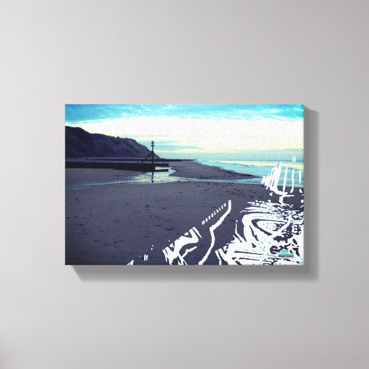 グリッチビーチインMundesley, UK by Alexandra調理師 キャンバスプリント (正面)