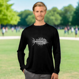 グリッチピクセルホワイトフィッシュ トライブレンドTシャツ