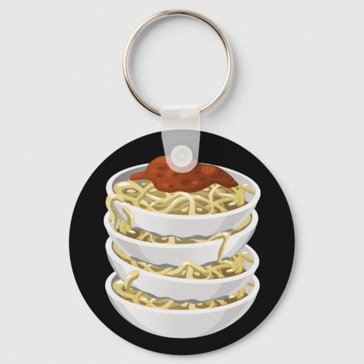 グリッチフードおいしいパスタ キーホルダー (正面)