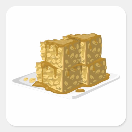 グリッチフードのオータティーケーキ スクエアシール (正面)