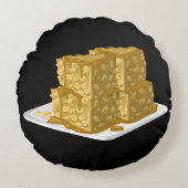 グリッチフードのオータティーケーキ ラウンドクッション (正面)