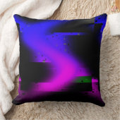 グリッチプラズマブラック クッション (ブランケット)