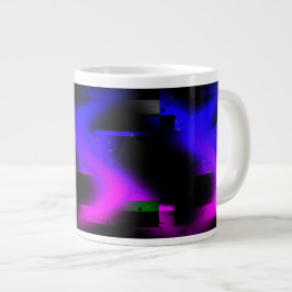グリッチプラズマブラック ジャンボコーヒーマグカップ