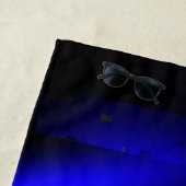 グリッチプラズマブラック ビーチタオル (インサイチュ)