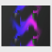 グリッチプラズマブラック ラッピングペーパー (フラット)