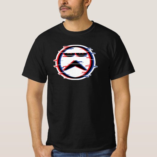 グリッチメンズバリューTシャツ Tシャツ (正面)