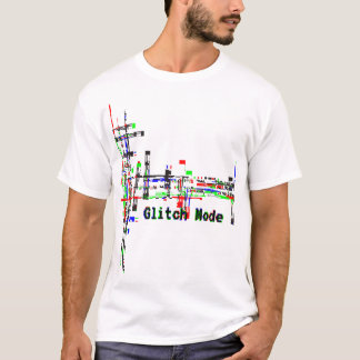 グリッチモード - サイバーパンク デジタルグリッチデザイン Tシャツ