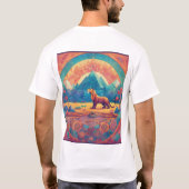 グリッチライオン Tシャツ (裏面)