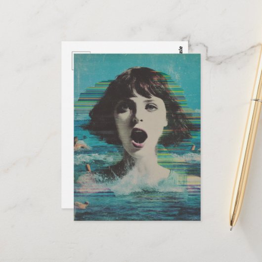 グリッチレディーアットザビーチ ポストカード (正面/裏面インサイチュ)