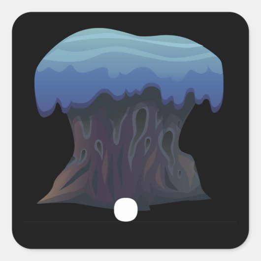 グリッチ家具のサイドテーブルの宝飾の台座 スクエアシール (正面)