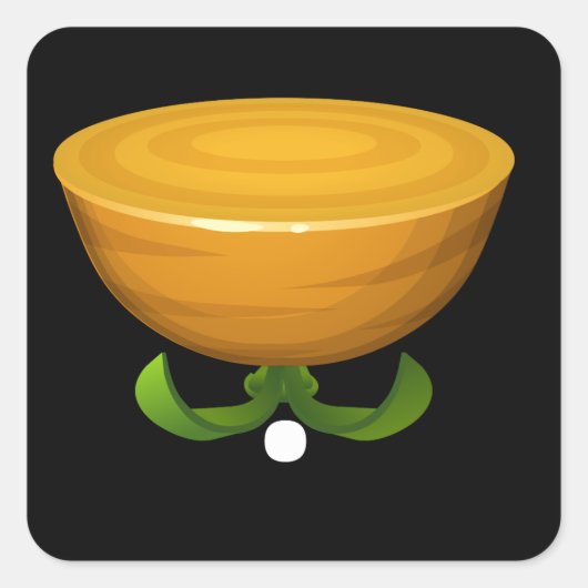 グリッチ家具サイドテーブルにんじん スクエアシール (正面)