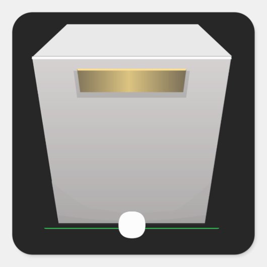 グリッチ家具サイドテーブルの白い博物館の台座 スクエアシール (正面)