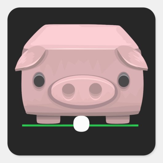 グリッチ家具サイドテーブル スクエアシール (正面)