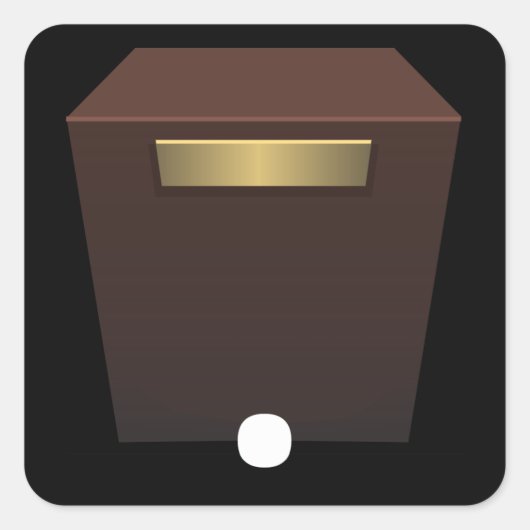 グリッチ家具サイドマホガニー美術館の台座 スクエアシール (正面)