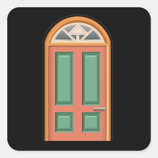 グリッチ家具ドアの色オレンジ色の木製ドア スクエアシール (正面)